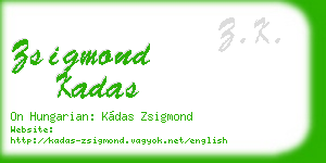 zsigmond kadas business card