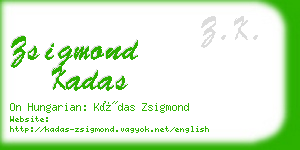 zsigmond kadas business card